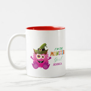 Niedliches Kostümmonster-Halloween-Party für Kinde Zweifarbige Tasse