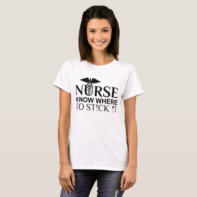 Niedliches Krankenpflege-Zitat: Krankenschwester T-Shirt (Vorne ganz)