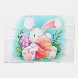 Niedliches Küchen-Tuch Osterhasewatercolor-| Geschirrtuch