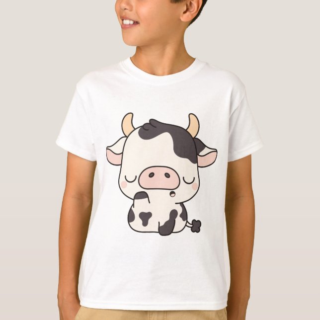 Niedliches Kuh-T-Shirt T-Shirt (Vorderseite)
