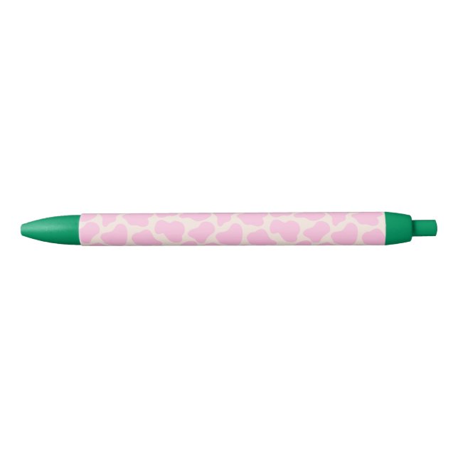 Niedliches Kuh-Tierdruckmuster Ästhetisch rosa Kugelschreiber (Vorderseite)