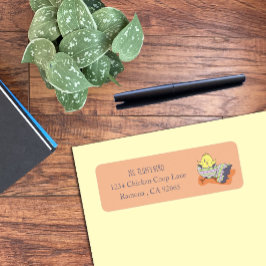 Niedliches Küken in Eiern Muschel Rücksendeadresse