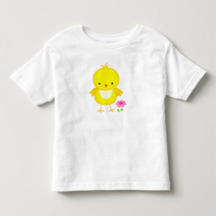 Niedliches Küken mit Blume Kleinkind T-shirt