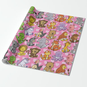 Niedliches kundengerechtes Baby-Tier Geschenkpapier