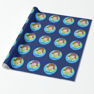 Niedliches kundenspezifisches Swim-Mädchen Geschenkpapier