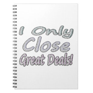 Niedliches Kunstdesign über "Great Deals". Kaufen Notizblock