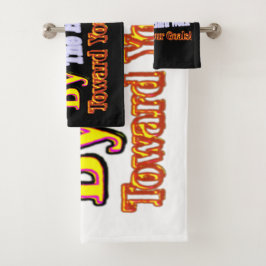 Niedliches Kunstdesign über "Ihre Realität". Kaufe Badhandtuch Set