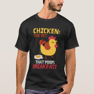Niedliches, kunstvolles Hühnchen Das Haustier, das T-Shirt