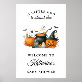 Niedliches Kürbisgeschlecht, neutrale Halloween-Ki Poster