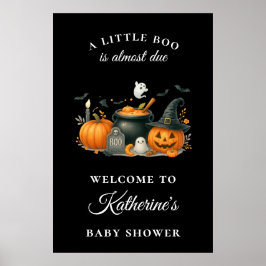 Niedliches Kürbisgeschlecht, neutrale Halloween-Ki Poster