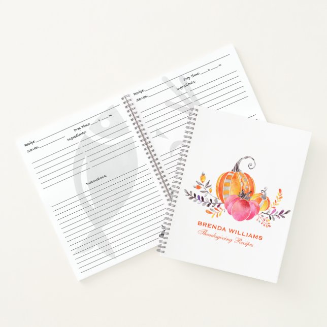 Niedliches Kürzen und Herbstspieß Notizbuch (Innenseite)