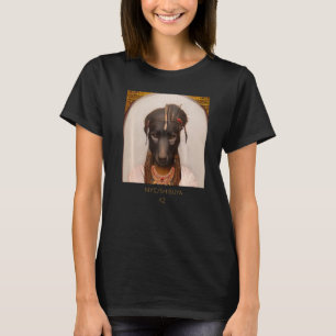 Niedliches, kuscheliges Gesichtsporträt eines alte T-Shirt
