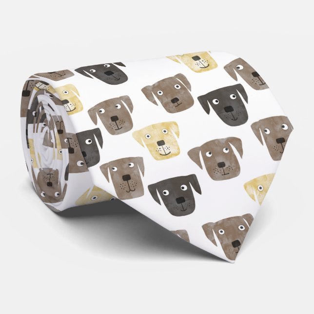Niedliches Labrador Retriever Dog Niedliches Muste Krawatte (Gerollt)