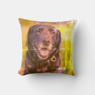 Niedliches Labrador Schwarzer Hund Hundebütchen Ki Kissen