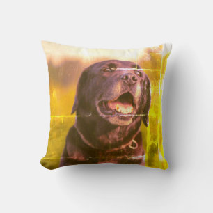 Niedliches Labrador Schwarzer Hund Hundebütchen Ki Kissen
