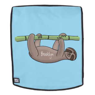 Niedliches Lächeln auf Bambus-Cartoon-Illustration Rucksack