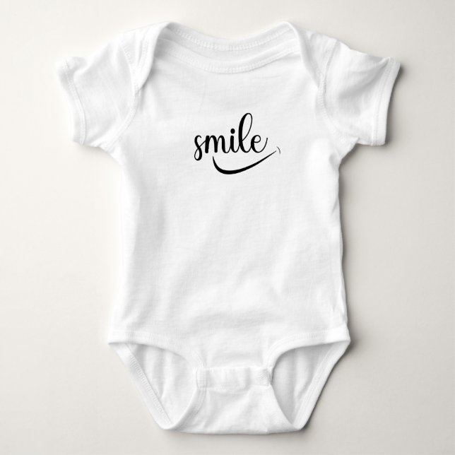 Niedliches Lächeln Baby Strampler (Vorderseite)