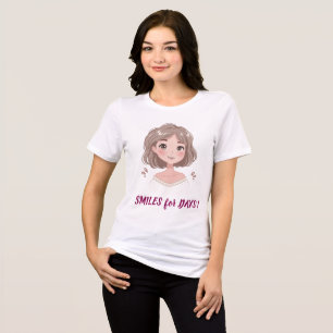 Niedliches Lächeln Girl Portrait Tri-Blend Shirt