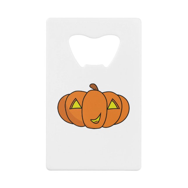 Niedliches Lächeln Halloween Pumpkin Geldbeutel Flaschenöffner (Vorderseite)