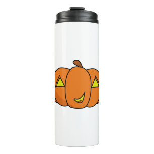 Niedliches Lächeln Halloween Pumpkin Thermosbecher