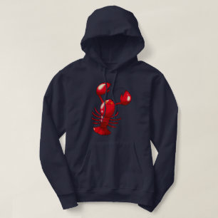 Niedliches Lächeln Hummer Cartoon Design Hoodie