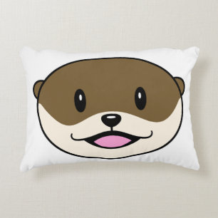 Niedliches Lächeln Otter Dekokissen