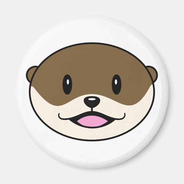 Niedliches Lächeln Otter Magnet (Vorne)