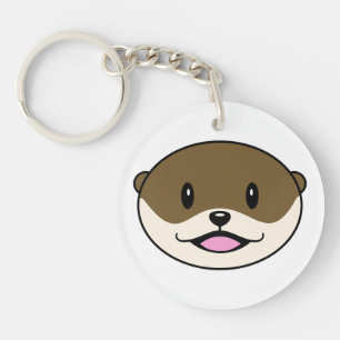Niedliches Lächeln Otter Schlüsselanhänger