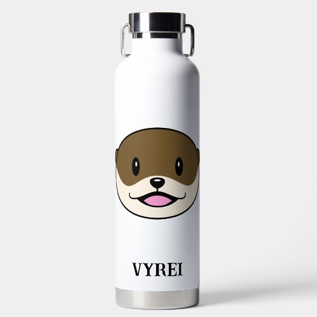 Niedliches Lächeln Otter Trinkflasche (Vorderseite)