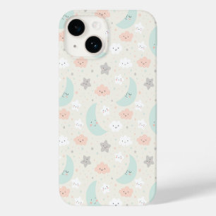 Niedliches Lächeln Pastellmuster Case-Mate iPhone 14 Hülle