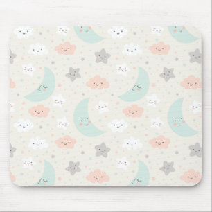 Niedliches Lächeln Pastellmuster Mousepad