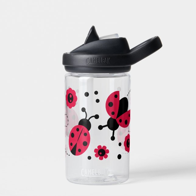 Niedliches Lady Bug Blume Muster Trinkflasche (Links)