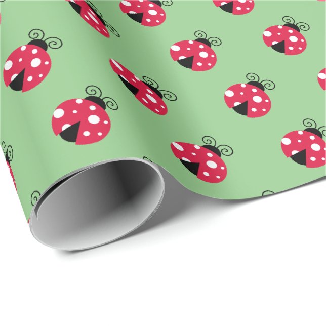 Niedliches Lady Bug Geschenkpapier (Rolleneckpunkt)