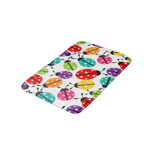 Niedliches Lady Bug Pattern Badematte