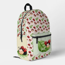 Niedliches LadyBug Muster Kids Backpack Bedruckter Rucksack