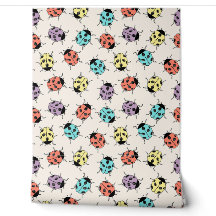 Niedliches Ladybug Muster Kids Wallpaper