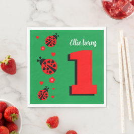 Niedliches Ladybug Paper Napkin Serviette