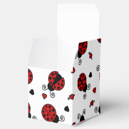 Niedliches Ladybug- und Herzmuster Geschenkschachtel