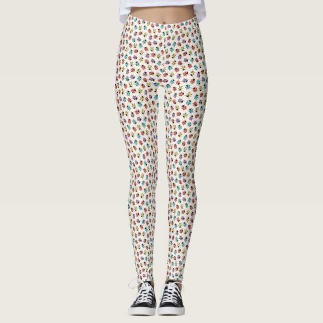 Niedliches Ladybugs-Muster Leggings (Vorderseite)