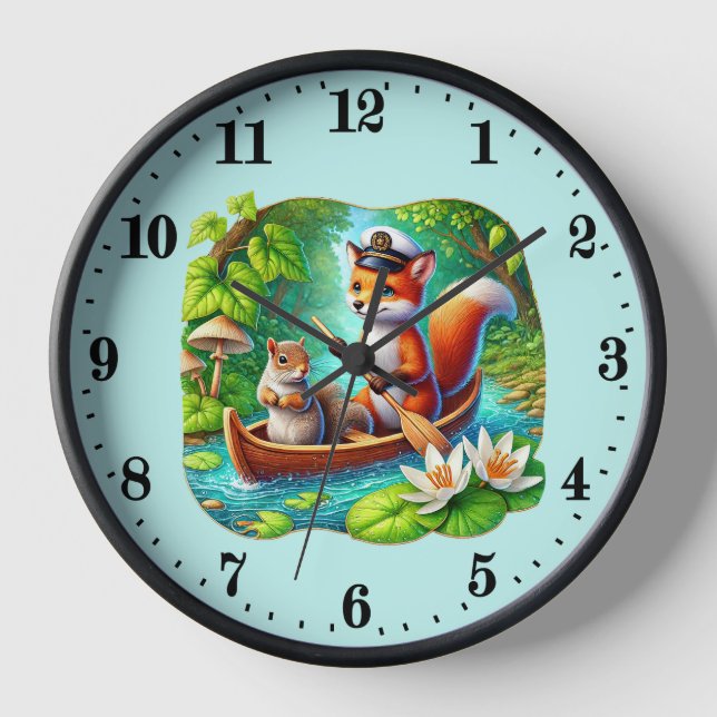 Niedliches Lakehouse Mischtier Uhr (Vorderseite)