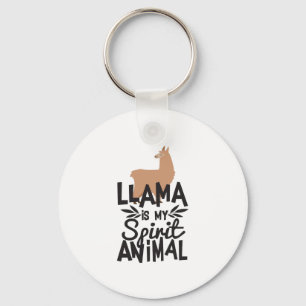 Niedliches Lama ist mein Geist-tierischer lustiger Schlüsselanhänger