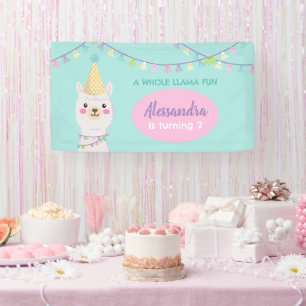Niedliches Lama-Party Banner