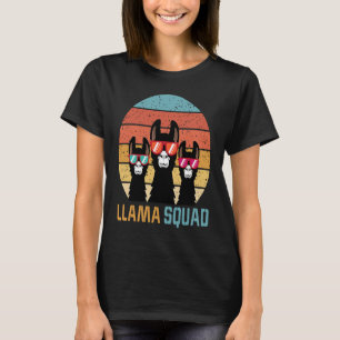niedliches Lamamako für Lama und Alpaka Retro T-Shirt