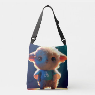 Niedliches Lamm mit T - Shirt Tragetaschen Mit Langen Trägern