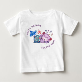 Niedliches Lamm Sweet Dreams Sleepy Head Newborn Baby T-shirt