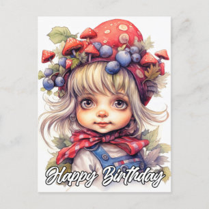 Niedliches Landbaummädchen Postkarte