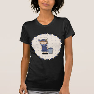 Niedliches Landmädchen + Eimer gefüllt mit Heidelb T-Shirt