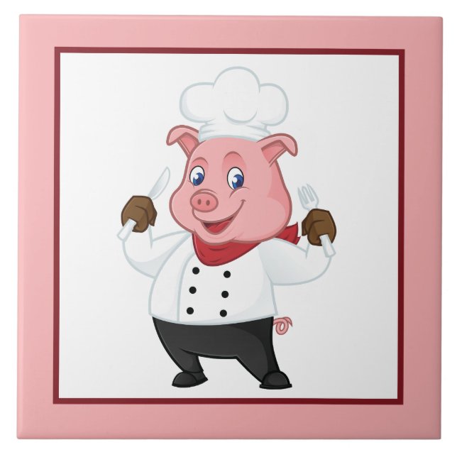 Niedliches Landschwein Fliese (Vorderseite)
