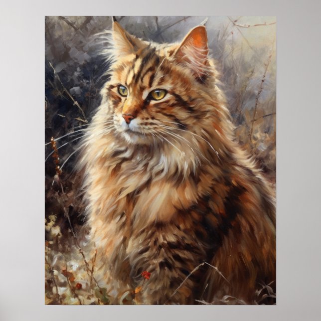 Niedliches LaPerm Cat Art Print Poster (Vorne)