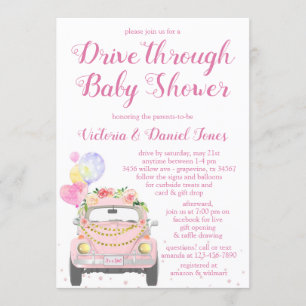 Niedliches Laufwerk durch Babydusche Einladung